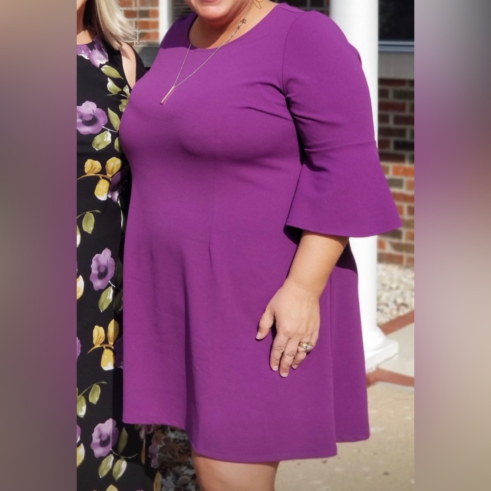 Purple dress from Lane Bryant